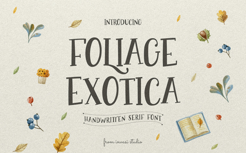 Foliage Exotica - Handwritten Serif Font