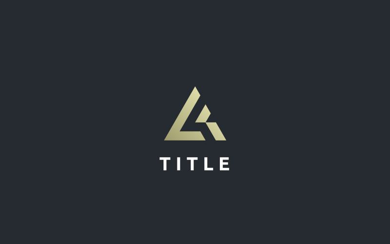 Luxury Elegant Gold Triangle Peak Investment Logo Logo Template