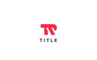 Minimal Geometrical TR Tech Red Monogram Logo