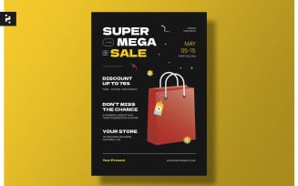 Super Mega Flash Sale Flyer Set