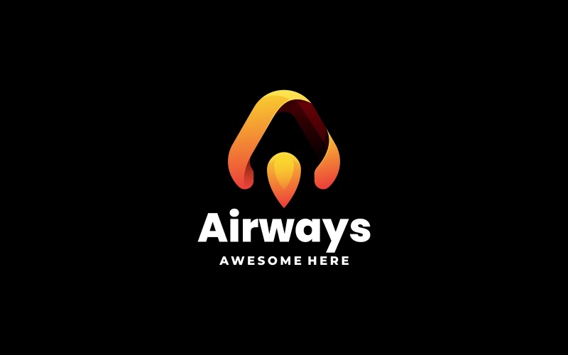 Airways Gradient Logo Style Logo Template