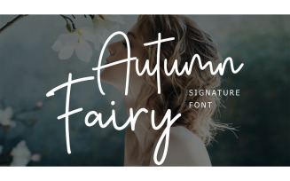 Autumn Fairy Signature Monoline Script Font - Autumn Fairy Signature Monoline Script Font