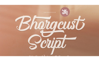 Bhorgcust Script Font - Bhorgcust Script Font