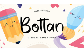 Bottan Display Brush Font - Bottan Display Brush Font