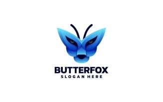 Butterfly Fox Gradient Logo