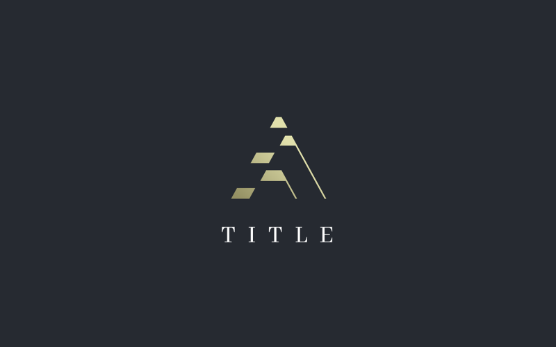 Luxury Elegant Alphabet A Stack Gold Monogram Logo Logo Template