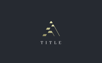 Luxury Elegant Alphabet A Stack Gold Monogram Logo