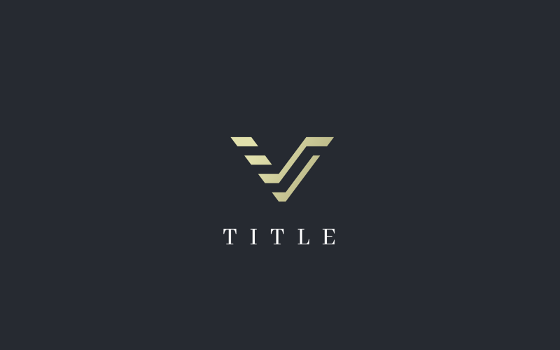 Luxury Elegant Alphabet V Golden Monogram Logo Logo Template