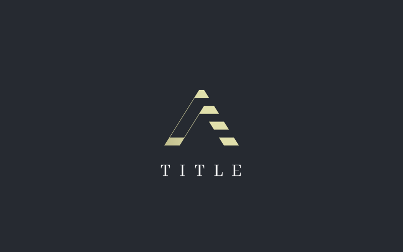 Luxury Elegant Letter A Stack Gold Monogram Logo Logo Template
