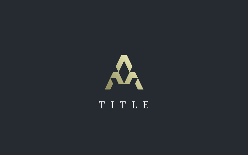 Luxury Elegant Letter A Thick Gold Monogram Logo Logo Template