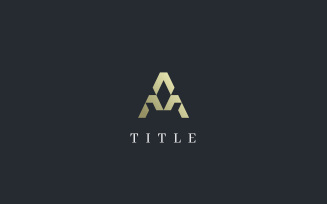 Luxury Elegant Letter A Thick Gold Monogram Logo
