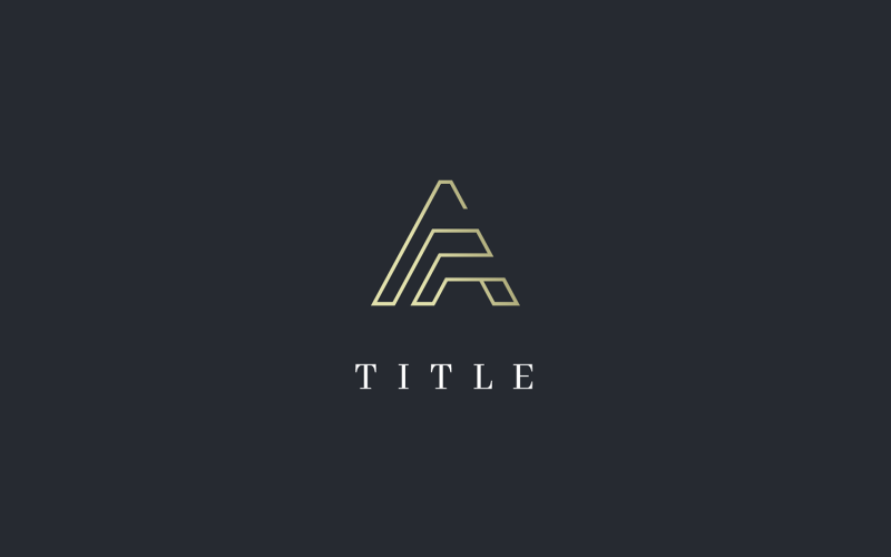 Luxury Elegant Line A Stack Gold Monogram Logo Logo Template