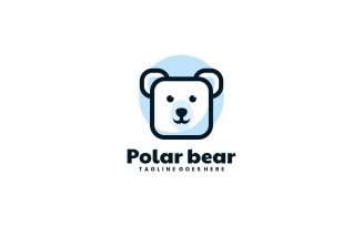Polar Bear Simple Logo Style