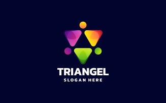 Triangle Gradient Colorful Logo Style