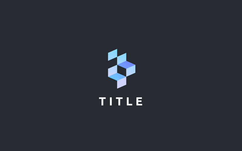 Vibrant Geometrical Blockchain Coin Tech Shading Logo Logo Template