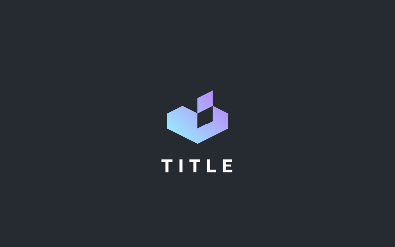 Vibrant Geometrical Blockchain Isometric Tech Shading Logo Logo Template