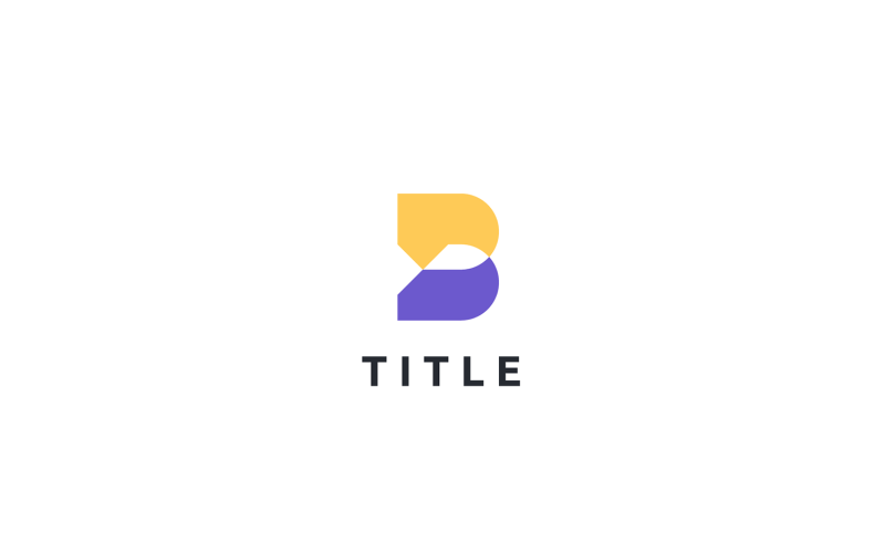 Vibrant Geometrical Lively B Layered Tech Logo Logo Template