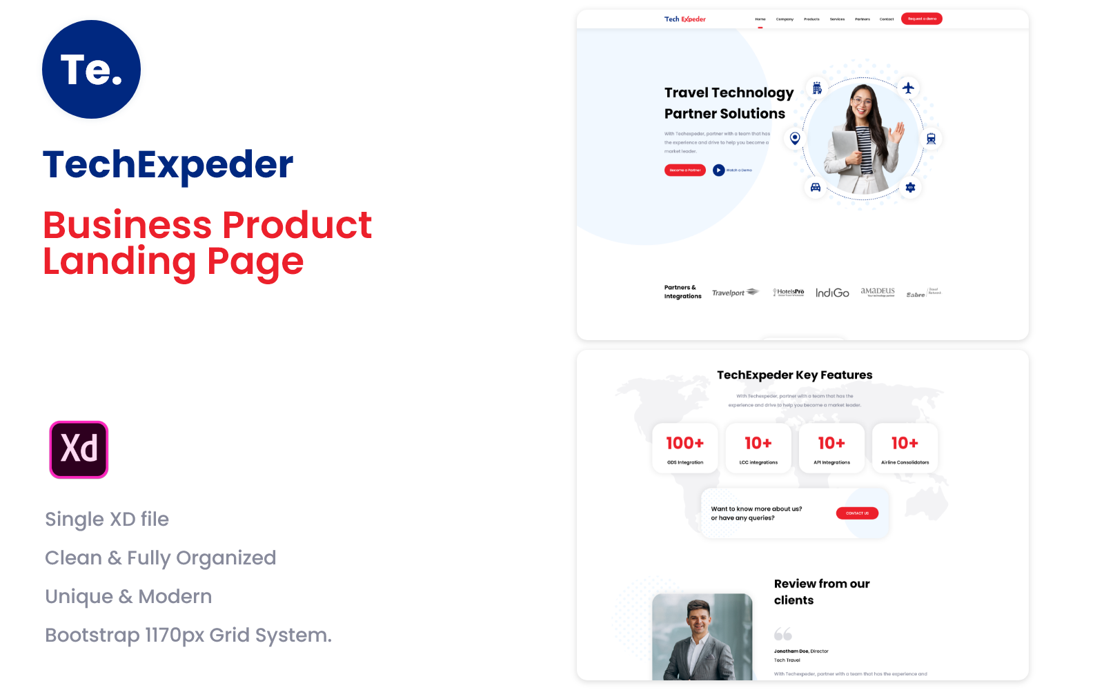 TechExpeder - Business Product Landing Page