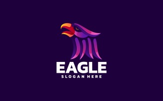 Eagle Head Color Gradient Logo