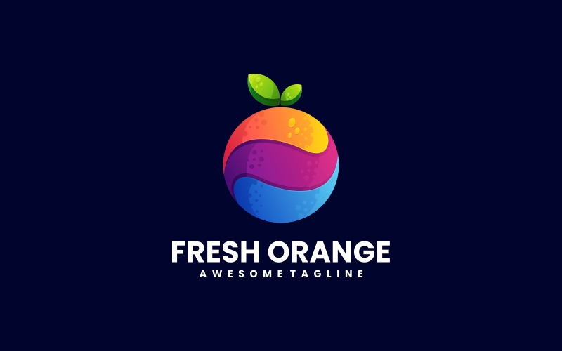 Fresh Orange Gradient Colorful Logo Logo Template