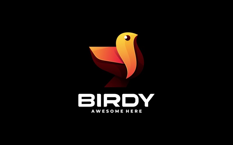 Little Bird Color Gradient Logo Style Logo Template