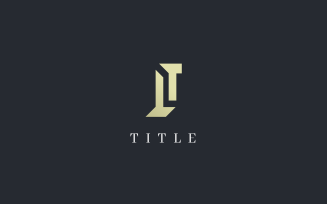 Luxury Elegant Alphabet JT Stack Gold Monogram Logo