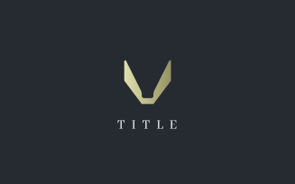 Luxury Elegant Gold V Monogram Logo