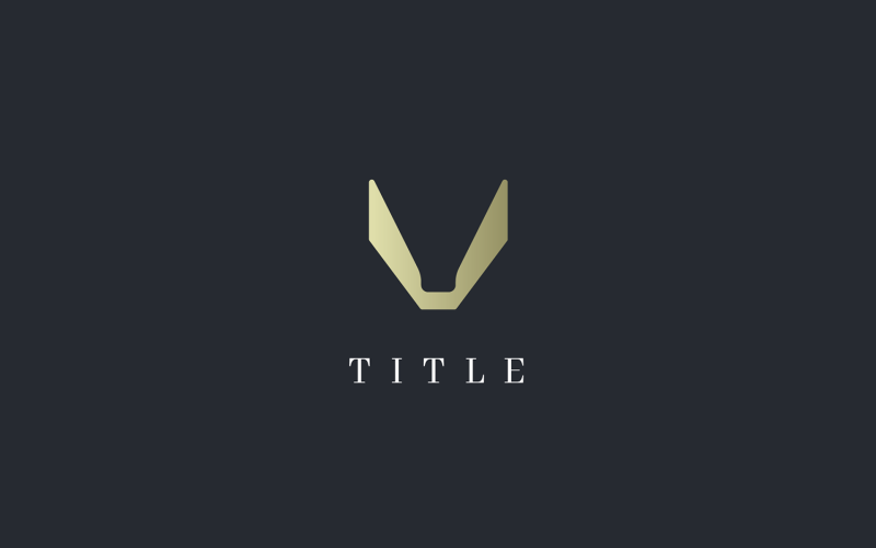 Luxury Elegant Gold V Monogram Logo Logo Template