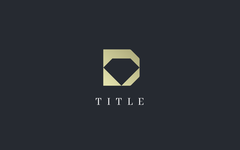 Luxury Elegant Letter D Diamond Monogram Logo Logo Template