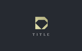 Luxury Elegant Letter D Diamond Monogram Logo