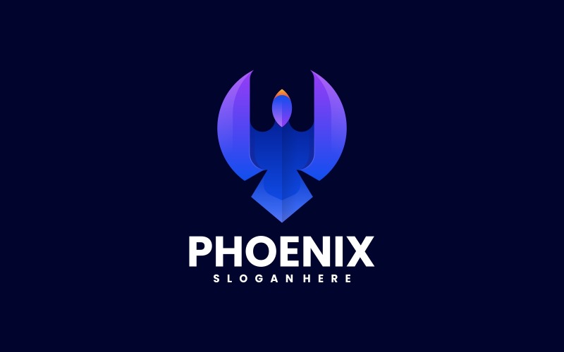 Phoenix Color Gradient Logo Logo Template