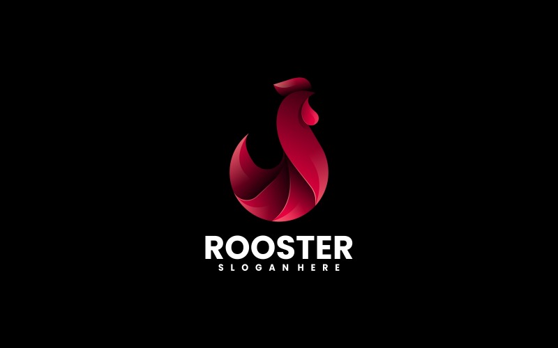 Rooster Color Gradient Logo Design Logo Template