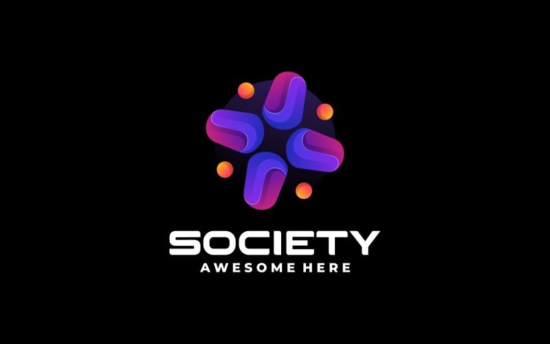 Society Gradient Logo Design Logo Template