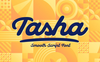 Tasha script font with vector pattern bonus
