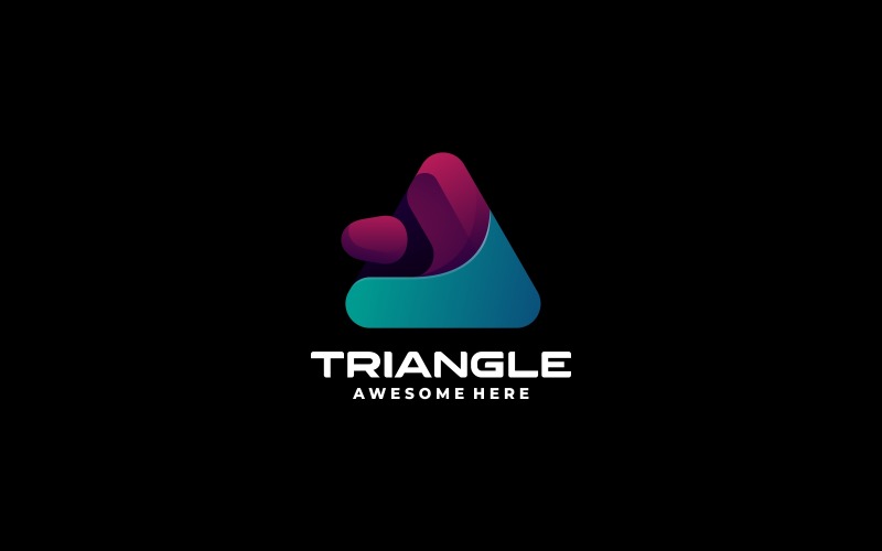 Triangle Gradient Logo Design Logo Template