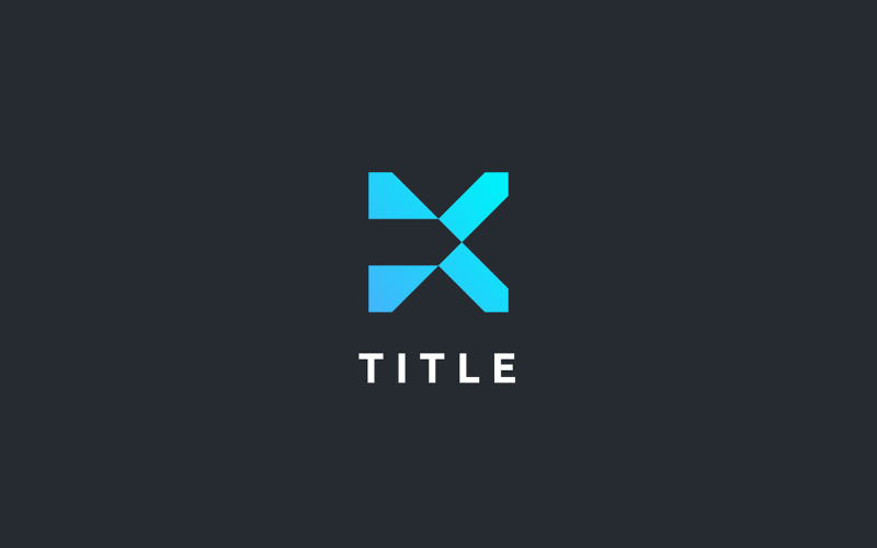 Vibrant Geometrical Blue K Tech Shading Logo Logo Template