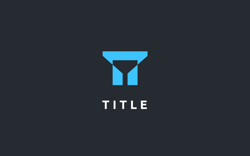 Vibrant Geometrical Blue T Tech Shading Logo Logo Template
