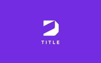 Vibrant Geometrical D Flat Purple Logo