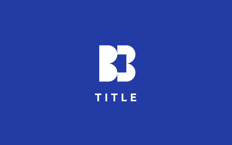 Vibrant Geometrical Lively BB Tech Blue Logo Logo Template