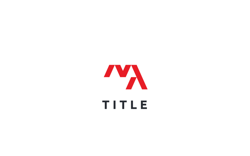 Vibrant Geometrical MA Tech Business Logo Logo Template