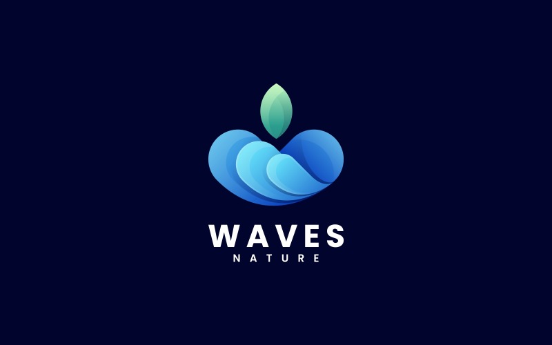 Waves Gradient Colorful Logo Logo Template