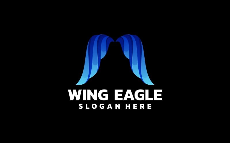 Wing Eagle Gradient Logo Style Logo Template