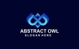 Abstract Owl Gradient Logo Style