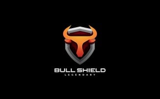 Bull Shield Gradient Logo