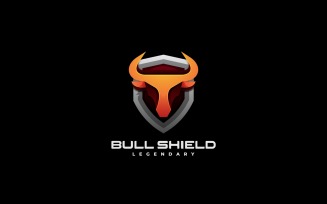 Bull Shield Gradient Logo