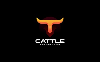 Cattle Gradient Logo Style