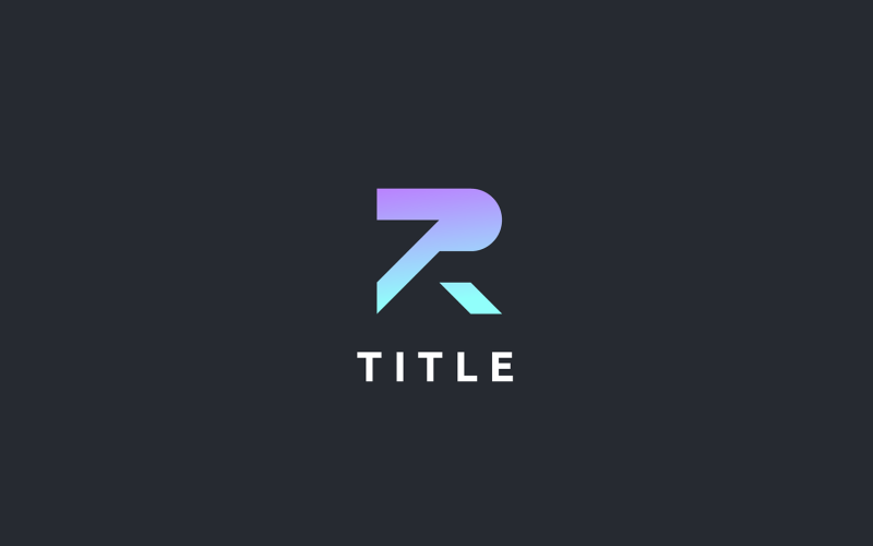 Contemporary Geometrical R Tech Monogram Logo Logo Template