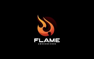 Flame Color Gradient Logo