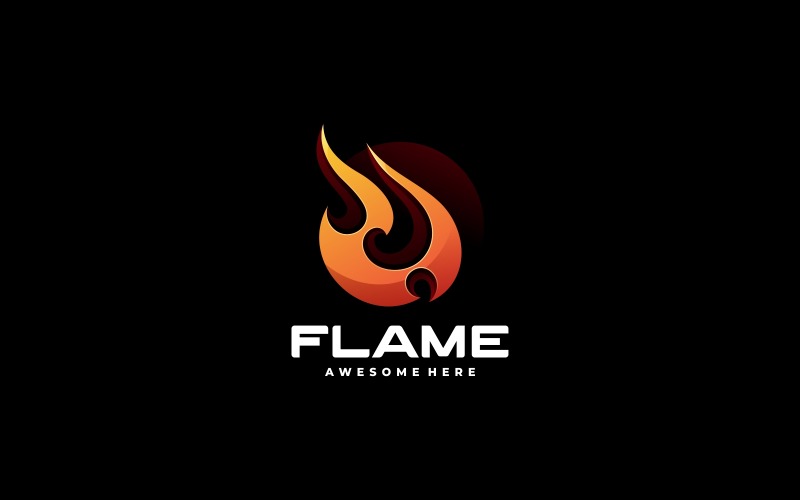 Flame Color Gradient Logo Logo Template