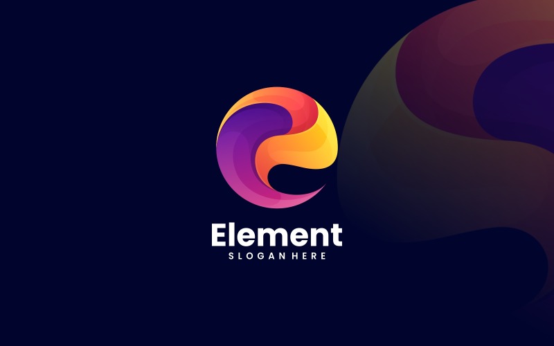 Letter E - Element Colorful Logo Logo Template